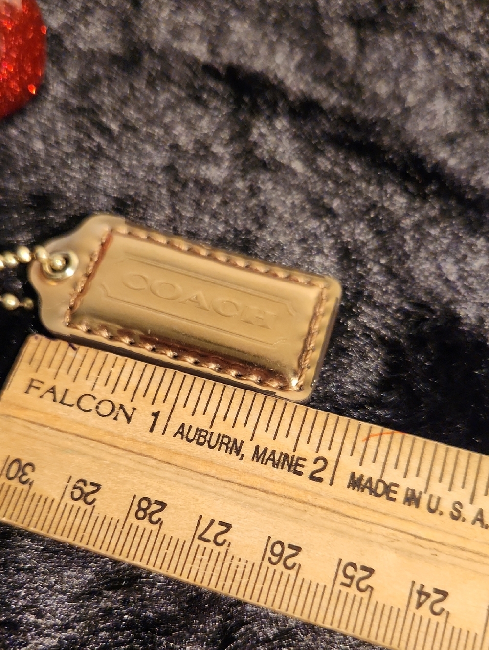 Coach Gold Hang Tag With Unbranded Cherry Keychain - Picture 6 of 6